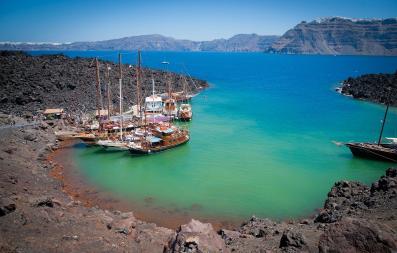 Gulets In Santorini