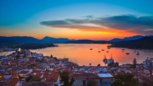Sunset In Poros